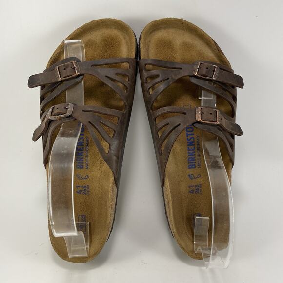 Birkenstock Granada Oiled Leather Sandals Womens Size 41 US 10-10.5 Soft FB - Picture 6 of 9